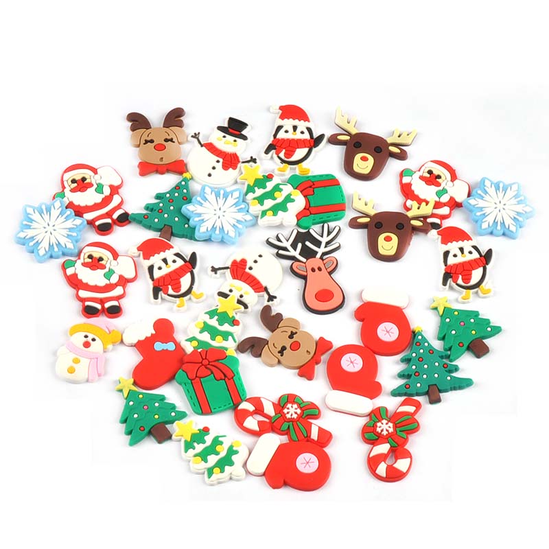 Christmas Craft Embellishment - 20 adet 3-4cm noel baba/penguen/çorap reçine