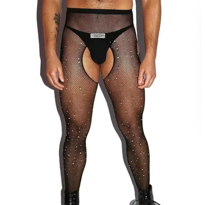 Crystal Mesh Fabric - Erkek Çorapları Açık Kasık File Çorap