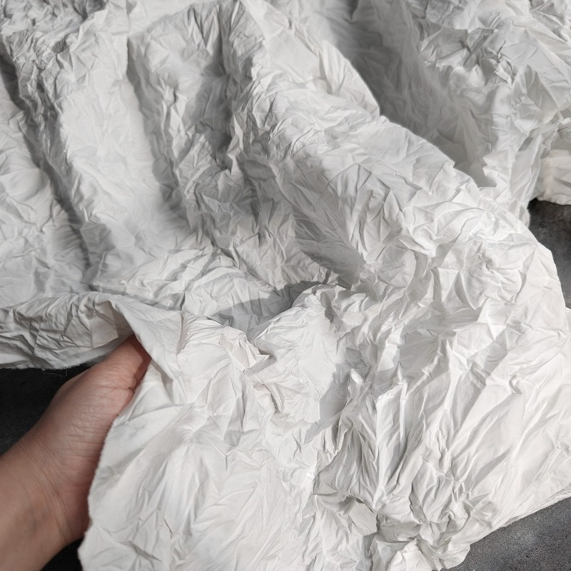 Beyaz Düzensiz Pileli Doğal Pa - Crystal Mesh Fabric incelemesi ve fiyatı